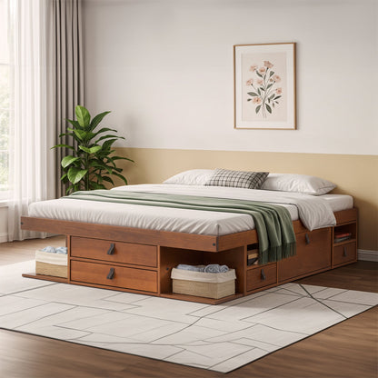Funktionsbett Bali 140x190 cm - Bett mit Bettkasten und viel Stauraum - Inkl. Lattenrost